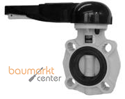 Aliaxis PVDF Industrie/Chemie-End-Absperrklappe, H.Hebel, FKOF-LM-END-EPDM d 225