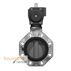 Aliaxis 2/2-W-Industrie-Absperrklappe FKOM/CP, PP, NO, d50, PN10