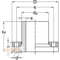 Aliaxis Sonderflanschverb. kurz PE100 SDR 11 d 140 PN 16