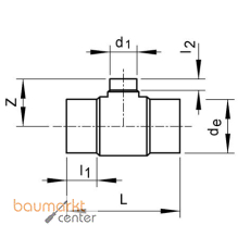 Aliaxis T-Stck red. 90 Gr. kurz PE100 SDR 17 d 225 x 110 TRBE