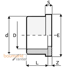 Aliaxis Bundbuchse PVC-U gerillt, d 125, QR1 Aus