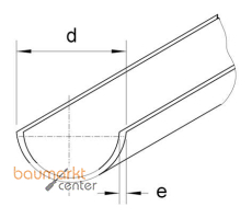 Aliaxis Tragschale m. Aluzink185-Beschichtung L = 3 m d 140