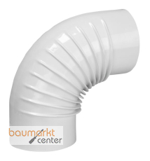 Bertrams ALU-Pu Bogen, gerippt, 90 Grad, d:130 Bertrams ALU-Pu Bogen, gerippt, 90 Grad, d:130