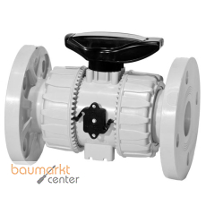Aliaxis 2-Wege Kugelhahn VK Dual Block aus PP-H m.Festflansch VKDOM/FKM d 63