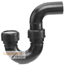 Aliaxis Siphon f.PE Abfluss d 63/63 senkrecht/waagerecht