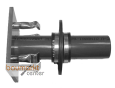 Aliaxis PVC-U Wanddurchfhrung gerade d75 DN65 einseit.Flansch Hlsendbel V4A