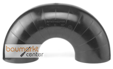 Aliaxis Bogen f.PE Abfluss d 50 180 Grad schwarz
