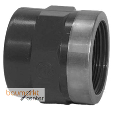 Aliaxis Überg.muffe PVC-U MIMV d 25 x 3/4" PN16 Klebmuffe/Gewinde metallringverst. Aliaxis Überg.muffe PVC-U MIMV d 25 x 3/4" PN16 Klebmuffe/Gewinde metallringverst.