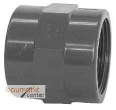 Aliaxis Muffe PVC-U MFV R 3/8" PN16 Gewinde beidseitig