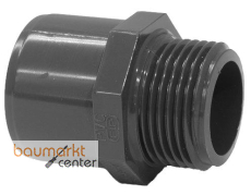 Aliaxis Ü-Muffennippel PVC-U KIFV R 2 1/2" xd75 PN16 Klebmuffe/-stutzen AG Aliaxis Ü-Muffennippel PVC-U KIFV R 2 1/2" xd75 PN16 Klebmuffe/-stutzen AG