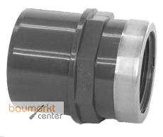 Aliaxis -Muffennippel PVC-U DIMV R 2" x d 75 PN16 Klebmuffe/-stutzen/Gew.muffe metall