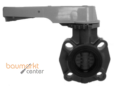 Aliaxis Absperrklappe PVC FEOV 110mm DN 100 Handhebel EPDM-Auskleidung incl.Dichtung