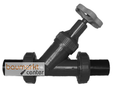 Aliaxis PVC-U Schrgsitzabsperrventil d20 EPDM Verschr. PE100-LS-Stutz VVUBEV-EPDM