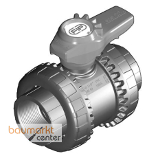 Aliaxis 2-Wege Kugelhahn VXE PVC-U R3/8 FKM Gewindemuffe Easyfit VXEFV-FKM Aliaxis 2-Wege Kugelhahn VXE PVC-U R3/8 FKM Gewindemuffe Easyfit VXEFV-FKM