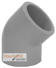 Aliaxis Winkel PVC-C 90mm 45 Grad f.Heisswasser