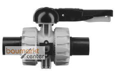 Aliaxis 2-Wege Kugelhahn VK Dual Block aus PP-H mit Stutzen aus PE 100 VKDBEM/FKM d 75 Aliaxis 2-Wege Kugelhahn VK Dual Block aus PP-H mit Stutzen aus PE 100 VKDBEM/FKM d 75