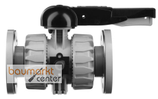 Aliaxis 2-Wege Kugelhahn VK Dual Block aus PP-H m.Losflanschen VKDPM/EPDM d 7