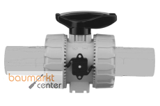 Aliaxis Kugelhahn PP-H VKDBM/EPDM 25mm DN 20 radial ausbaubar langer Schweissstutzen