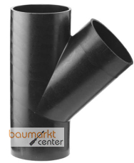 Aliaxis Abzweig f.PE Abfluss d 125/63 45 Grad schwarz