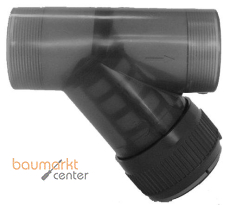 Aliaxis Schmutzfaenger PVC-U RVIT 75mm DN 65 Klebemuffe EPDM-Dicht.transparent