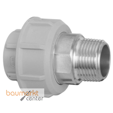 Aliaxis PP bergangsverschraubung a. Edelstahl mit konischem Auengewinde d 25/3/4
