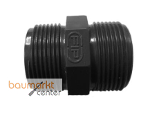 Aliaxis Doppelnippel PVC-U NFV R 3/8" PN16 Gewindestutzen