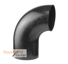 Aliaxis Bogen f.PE Abfluss d 40 90 Grad schwarz