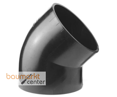 Aliaxis Winkel f.PE Abfluss d 40 45 Grad schwarz