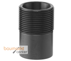 Aliaxis Gewindestutzen f.PE Abfl.d 63x1/2" lang d63x1 1/2 Zoll
