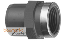 Aliaxis Überg-Muffennippel PVC-U m. Metallring d 25 x 1/2, RM3 Aliaxis Überg-Muffennippel PVC-U m. Metallring d 25 x 1/2, RM3