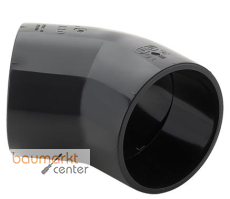 Aliaxis Winkel 45 Gr. PVC-U HIV d 63 PN 16 Klebmuffe