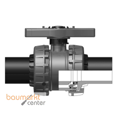 Aliaxis PVC-U 2-Wege Kugelhahn VXE d110 EPDM PE100-LS-Stutzen Easyfit VXEBEV-EPDM Aliaxis PVC-U 2-Wege Kugelhahn VXE d110 EPDM PE100-LS-Stutzen Easyfit VXEBEV-EPDM