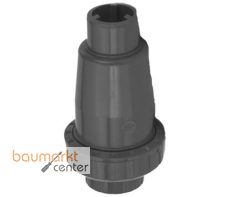 Aliaxis Fussventil PVC-U VZIV 63mm mit Klebeanschluss u.EPM-Dichtung