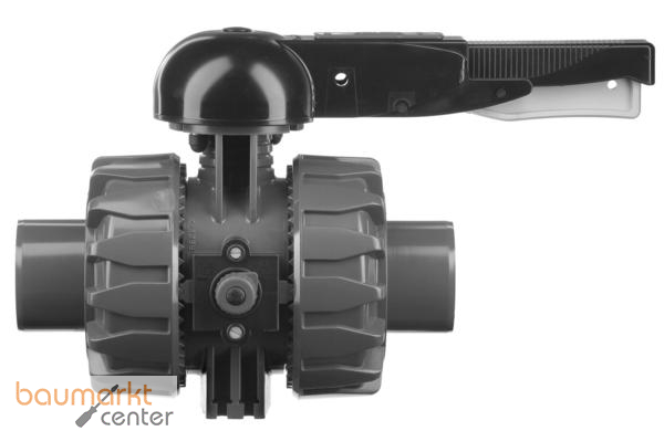 Aliaxis PVC-C 2-Wege Kugelhahn VKD d90 FKM Klebstutzen VKDDC-FKM