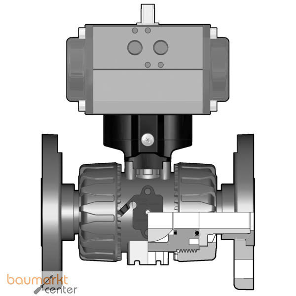 Aliaxis 2/2-Wege-Kugelhahn PP VKD d63 PN10 VKDOM/CP-NO-EPDM
