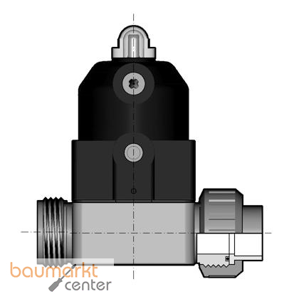 Aliaxis 2/2-Wege-Kompakt-Membranventil CM/CP, Typ186,PVDF,d20,Verschr/Schweim.,NC,d21