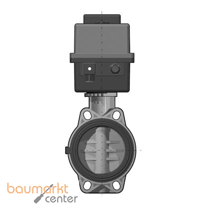 Aliaxis PVC-U Absperrklappe, d90 PN10, FEOV/CE-FKM