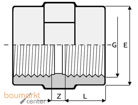 Aliaxis Muffe PVC-U PVC-U R 1 1/4, MA2