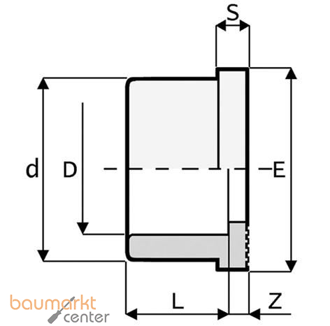 Aliaxis Bundbuchse PVC-U gerillt, d 125, QR1 Aus