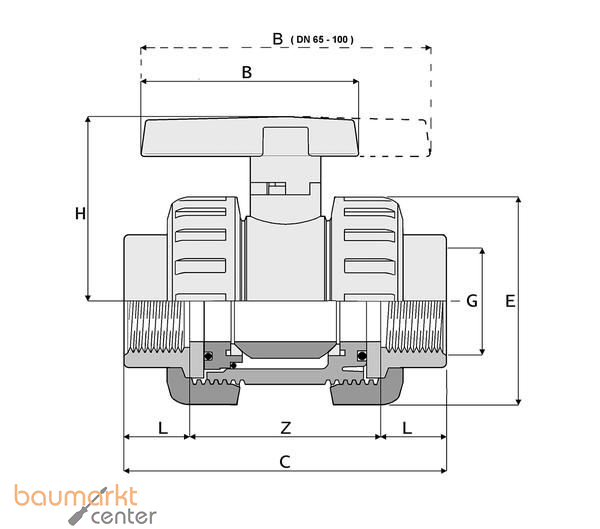 Aliaxis KH PVC-U Gew.muffe IG EPDM R 1 1/2 1V321