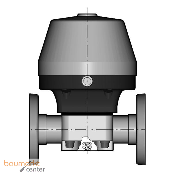 Aliaxis PVC-C 2/2-W-Membranventil 485.38, d110 PN6, VMOC/CP-NC-EPDM