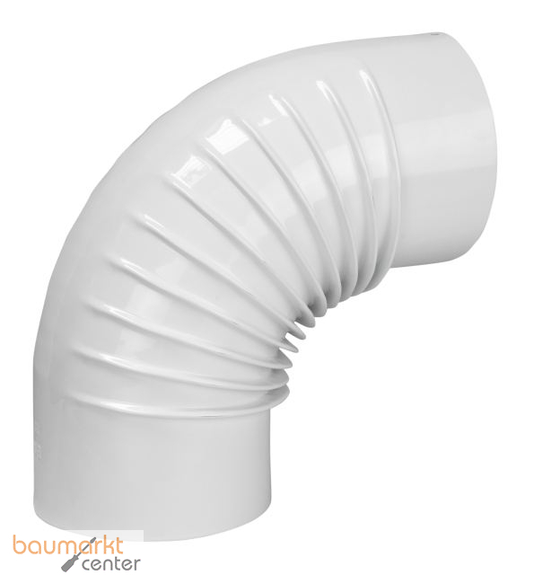 Bertrams ALU-Pu Bogen, gerippt, 90 Grad, d:130