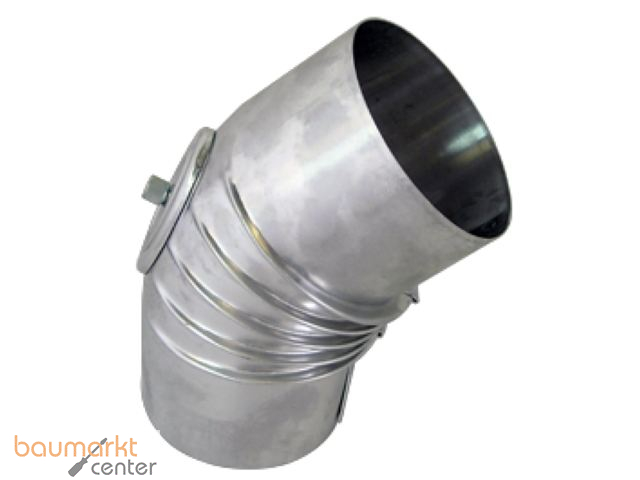 Bertrams ALU-Bogen, gerippt, 45 Grad, d:150