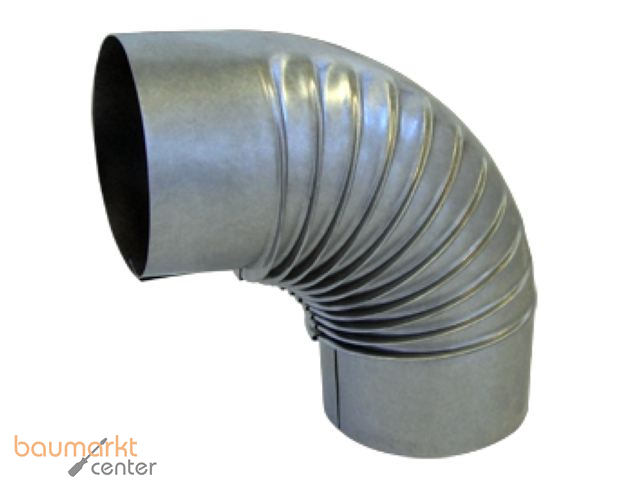 Bertrams ALU-Bogen, gerippt, 90 Grad, d:150