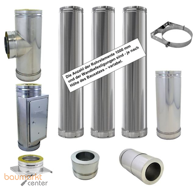 Bertrams DW Fertig-Schornstein 6,7 m - d:130