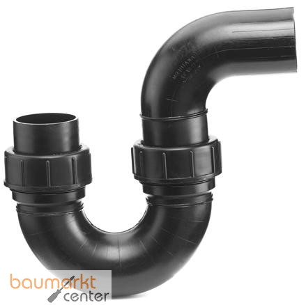 Aliaxis Universal-Siphon f.PE Abfluss d 75 mit Bundbuchse