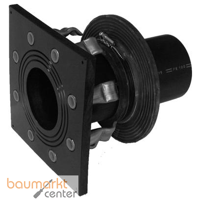 Aliaxis PEWanddurchf.d90 1eitigem Flansch DN80 PN10 gebohrt Duebel V4A Dichtk.NR