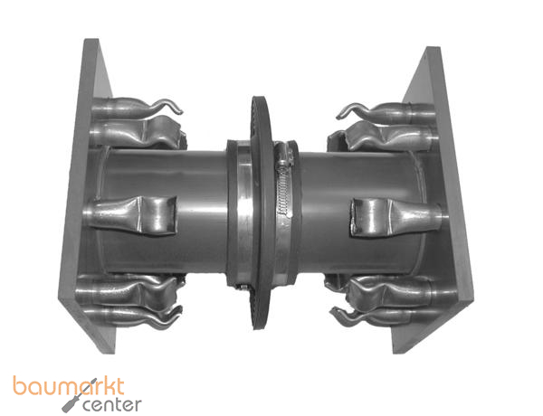 Aliaxis PVC-U Wanddurchfhrung gerade d200 DN200 beidseit.Flansch Hlsendb. V4A