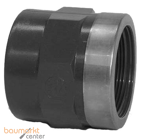 Aliaxis berg.muffe PVC-U MIMV d 25 x 3/4" PN16 Klebmuffe/Gewinde metallringverst.