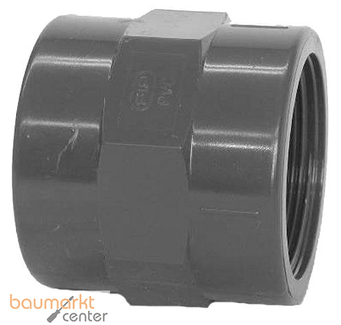 Aliaxis Muffe PVC-U MFV R 3/8" PN16 Gewinde beidseitig